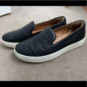 Sofft Somers Black Leather Sneaker White Sole 8.5